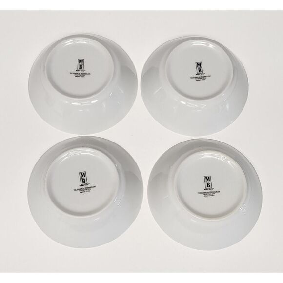 MERRY BRITE CHRISTMAS 7.5" SANTA TREE GIFT REINDEER SET OF 8 BREAD PLATES/BOWLS - Picture 15 of 16